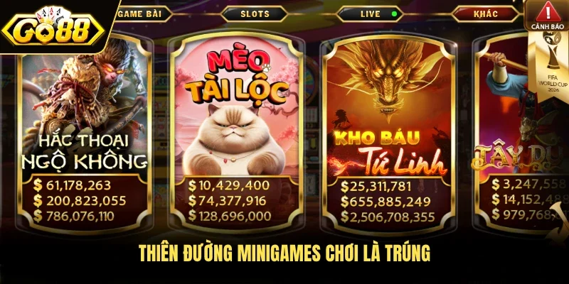 Thiên đường minigames chơi là trúng